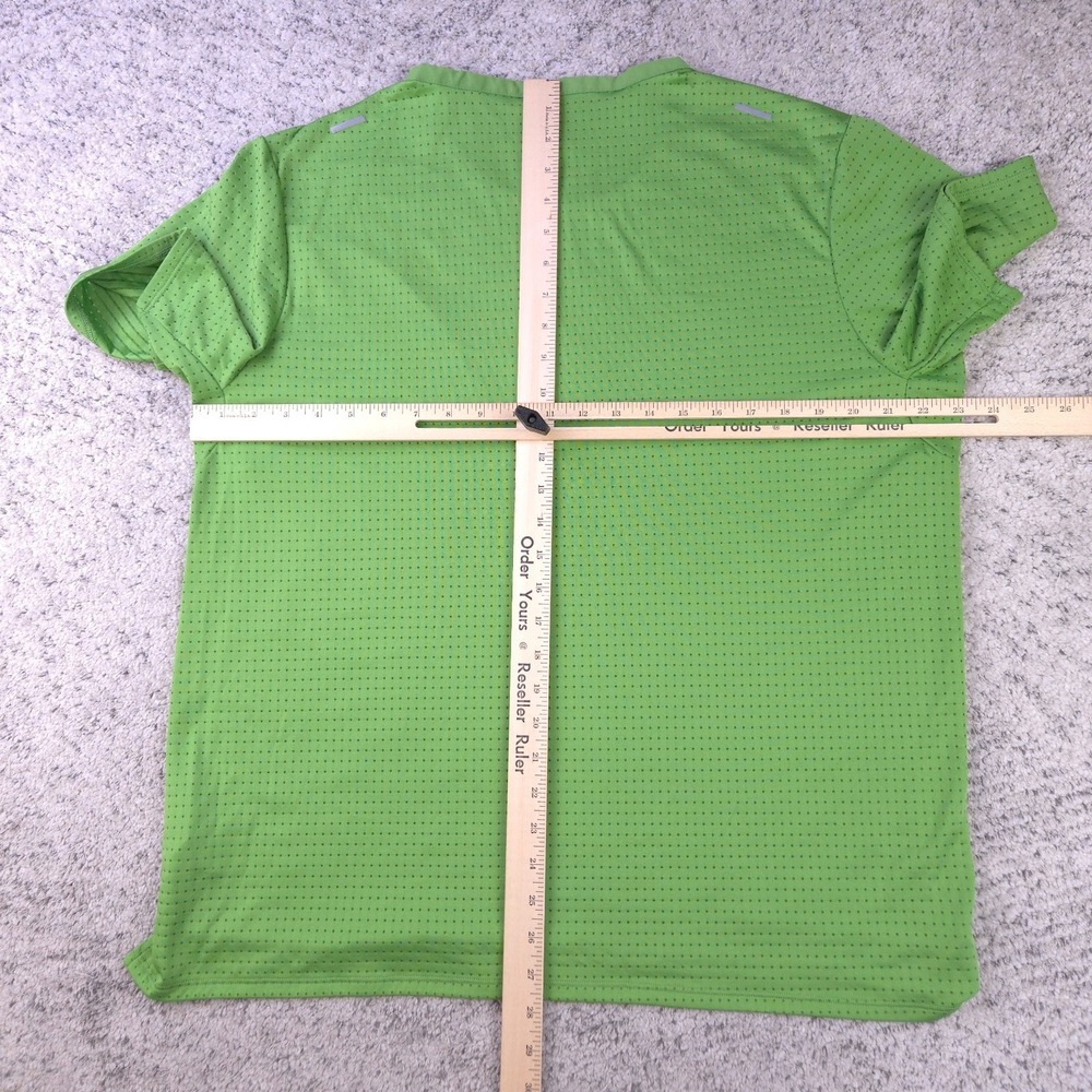 Nike Running Division Top Mens XL Run Shirt Green Reflective Crew Neck GUC - Picture 7 of 9
